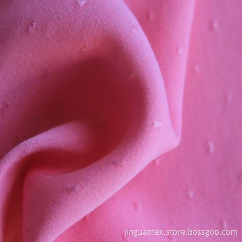 Polyester Peachskin Dobby Jacquard Chiffon fabric used for dress skirt